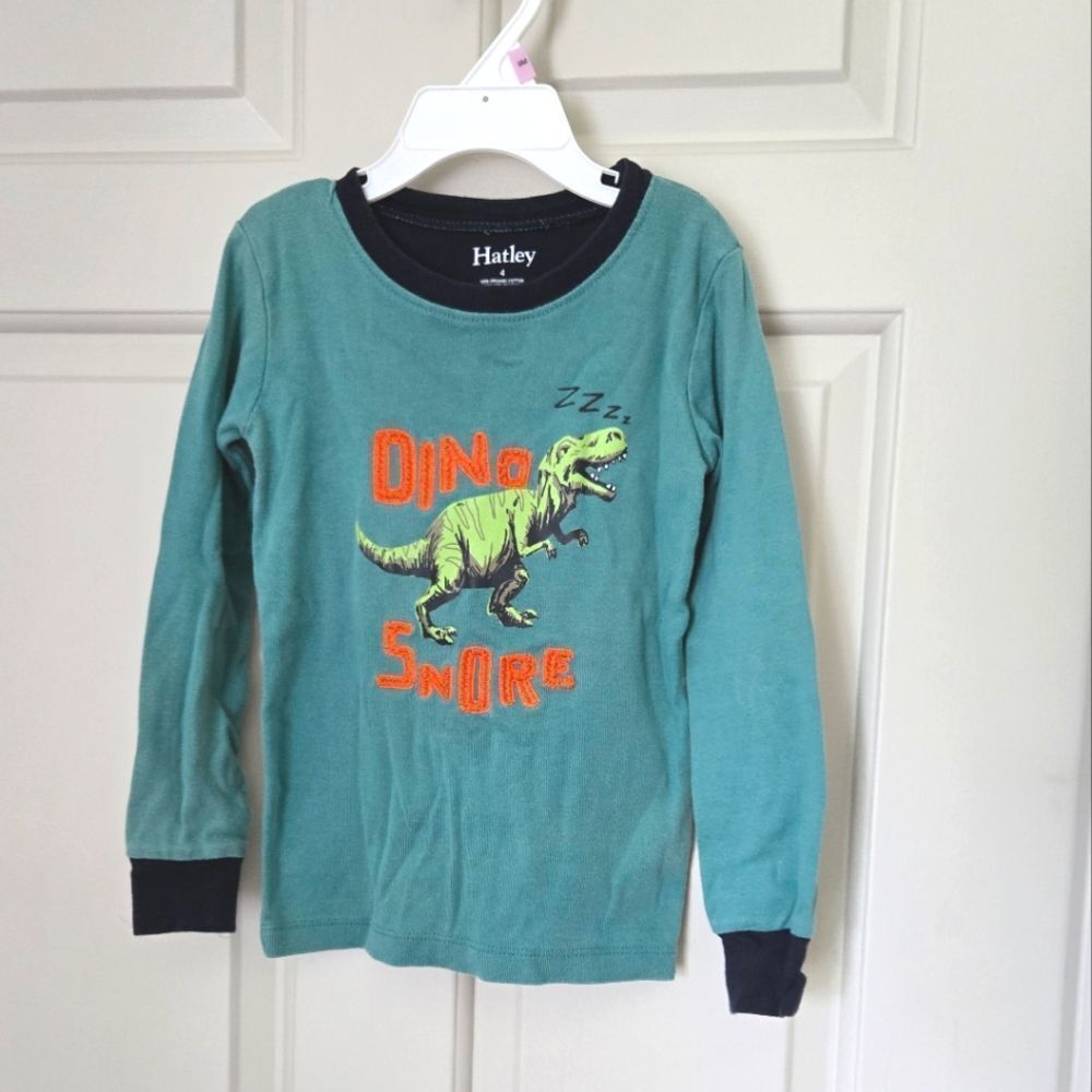 2/$15 Hatley Green and Black Long Sleeve Size 4
